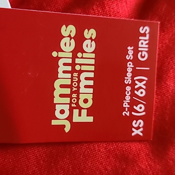 JAMMIES FOR FAMILIES GIRLS 2 PIECE SANTA "HO HO HO" SIZE XS 6/6X - Picture 7 of 12